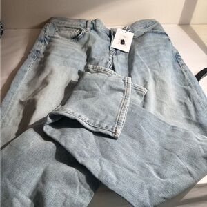 New button off Light Blue Denim Jeans Frame 32 slim fit mid rise
